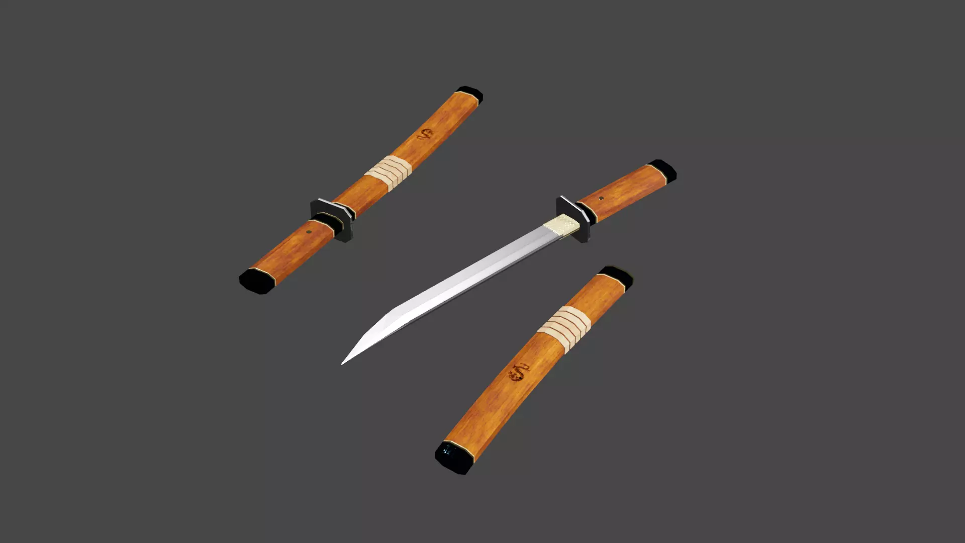 Killer Knife Low-poly 3D model_0