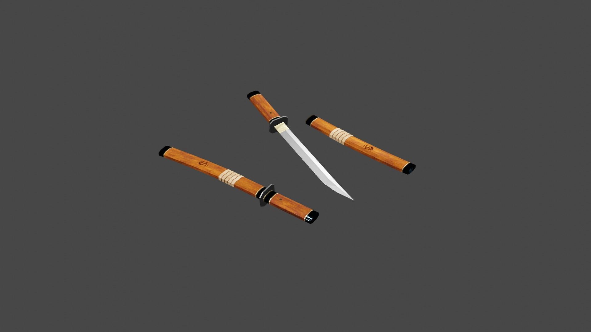 Killer Knife Low-poly 3D model_1