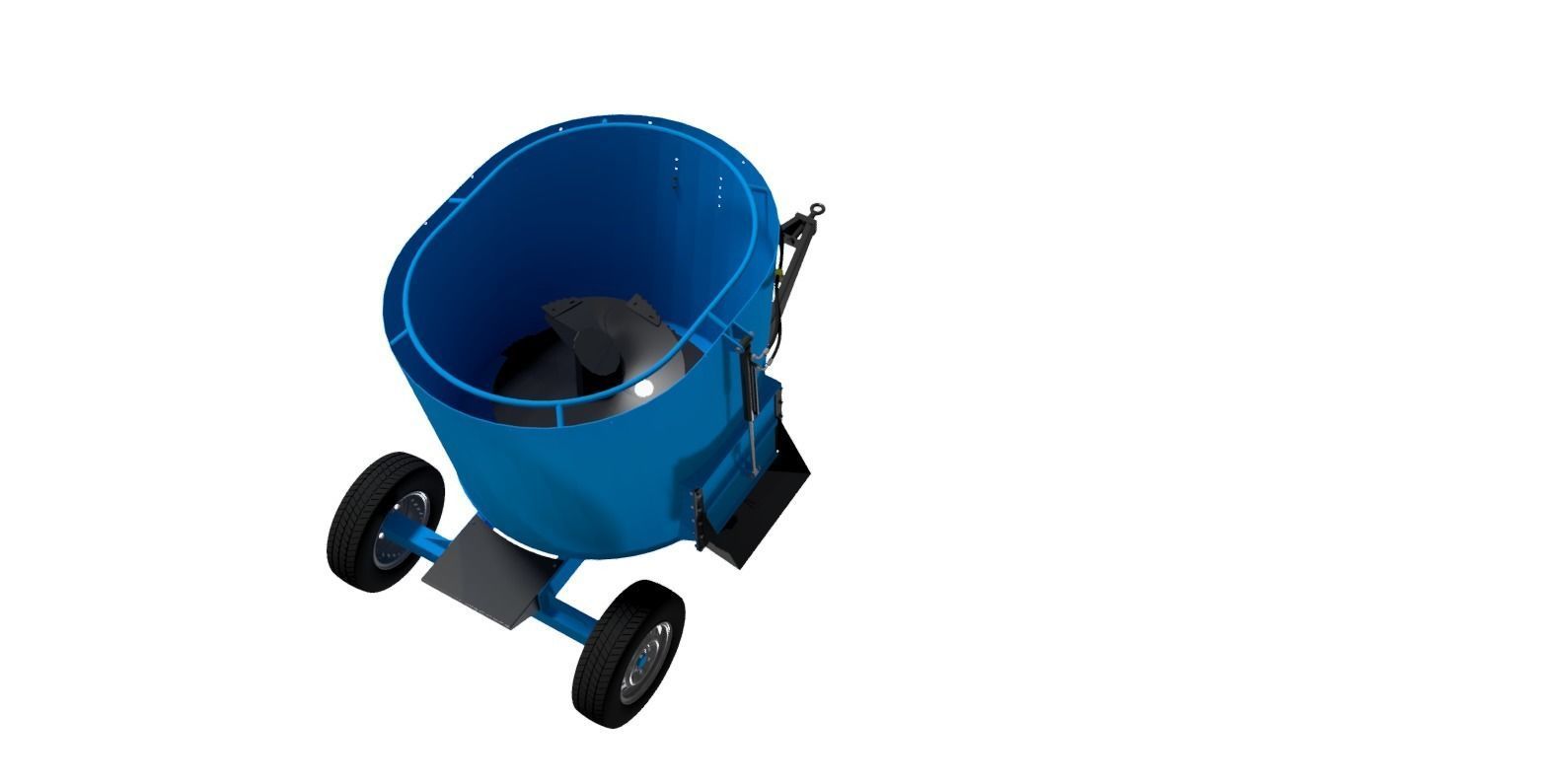 2 m3 feed mixer wagon vertical TMR 3D model_8