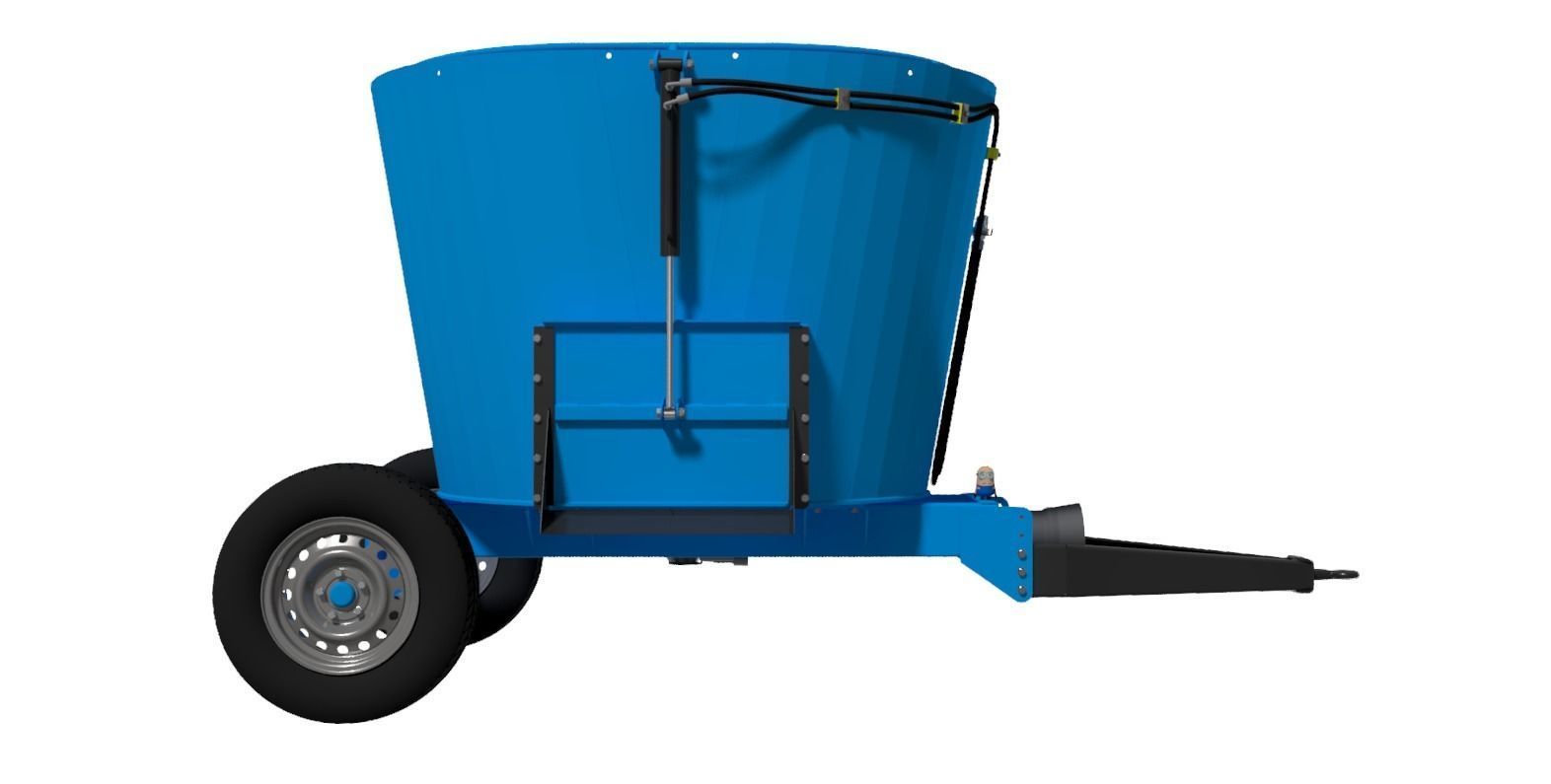 2 m3 feed mixer wagon vertical TMR 3D model_5