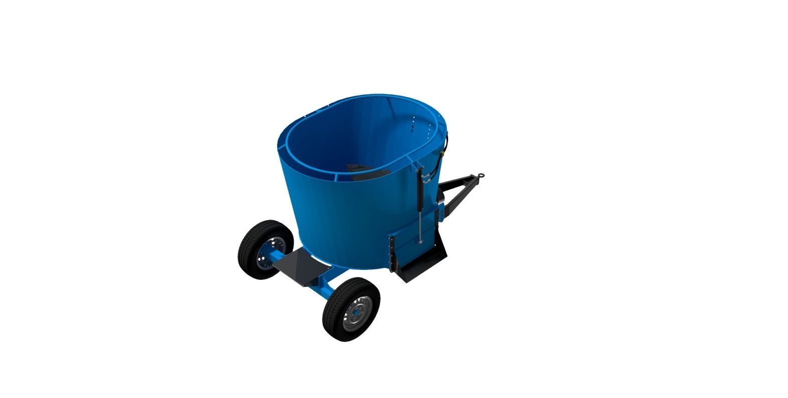 2 m3 feed mixer wagon vertical TMR 3D model_7