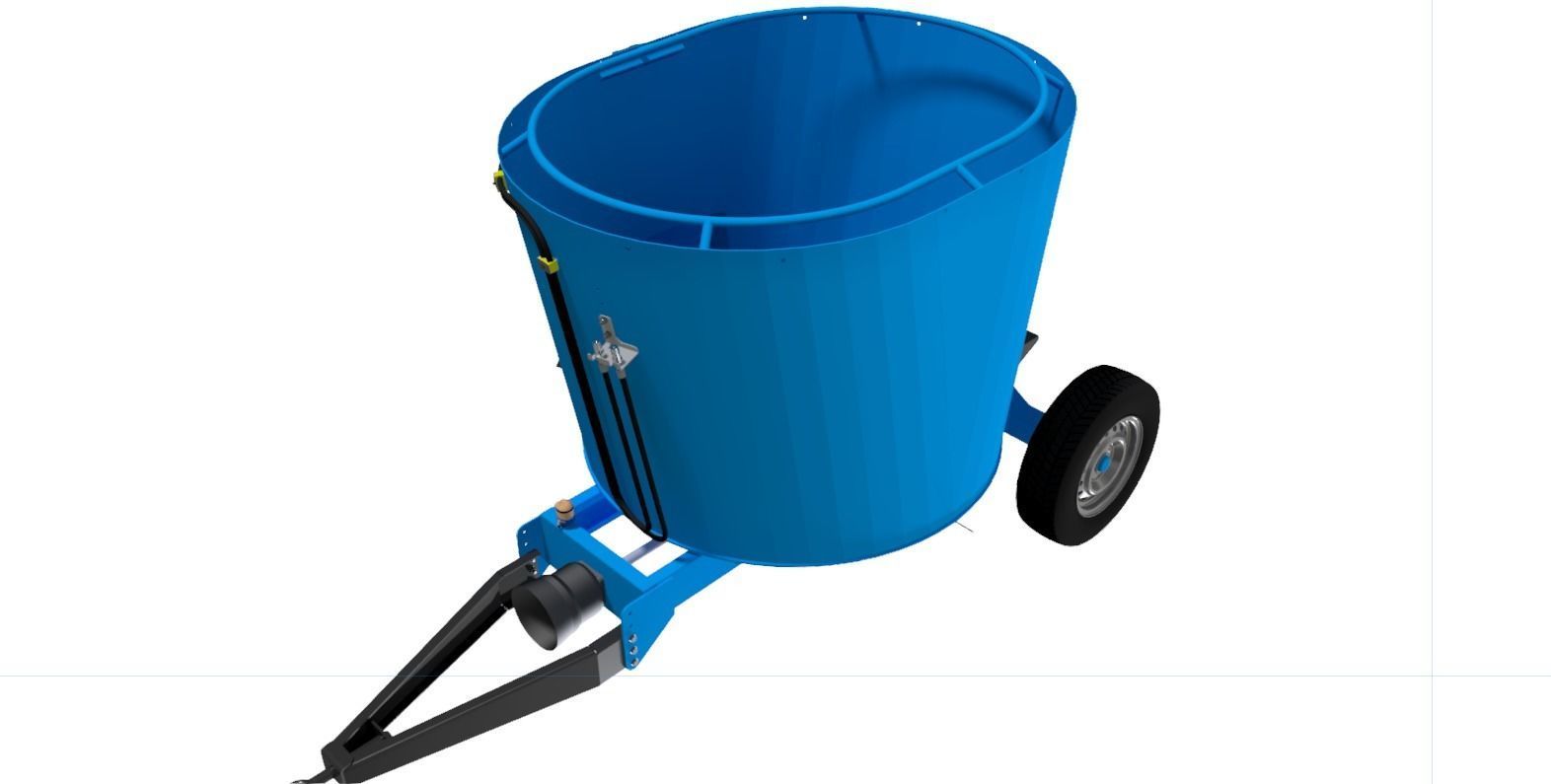 2 m3 feed mixer wagon vertical TMR 3D model_3