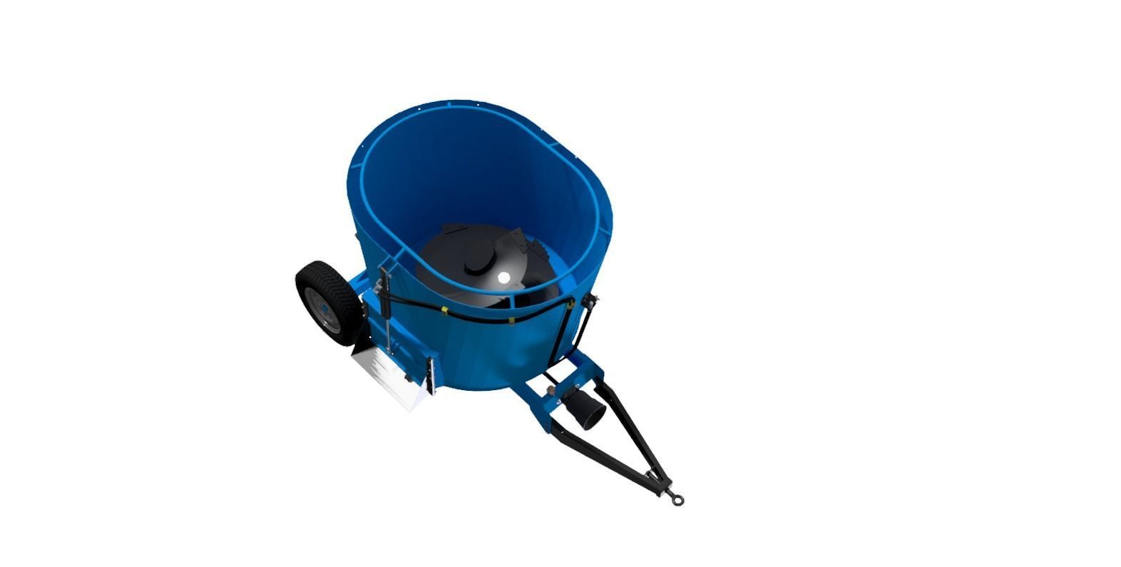 2 m3 feed mixer wagon vertical TMR 3D model_6