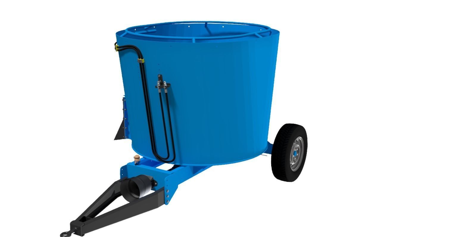 2 m3 feed mixer wagon vertical TMR 3D model_9