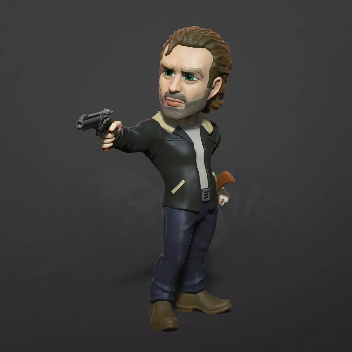 Rick Grimes - the walking dead fanart - 3d printing 3D print model_0