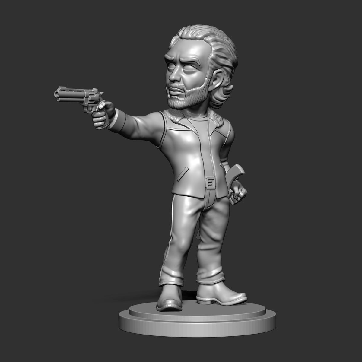 Rick Grimes - the walking dead fanart - 3d printing 3D print model_2
