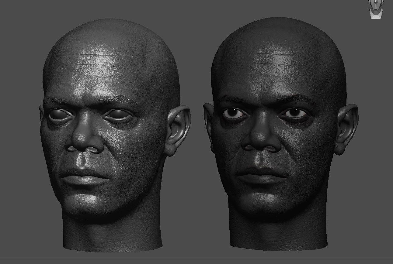 Mace Windu-Samuel L Jackson- Head 3D print model_4