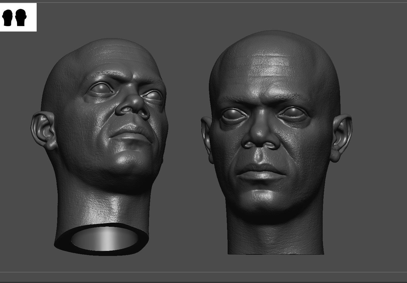 Mace Windu-Samuel L Jackson- Head 3D print model_6