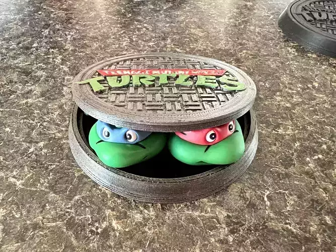 NECA TMNT Sewer Lid Head Case 3D print model