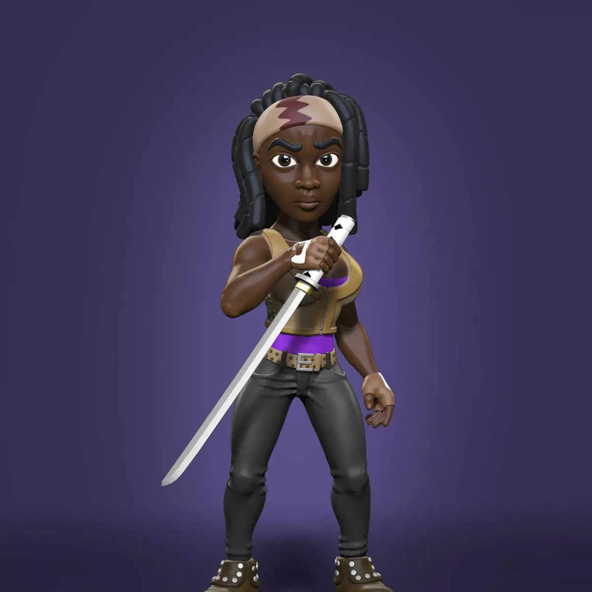 Michonne - the walking dead fanart - 3d printing 3D print model_0
