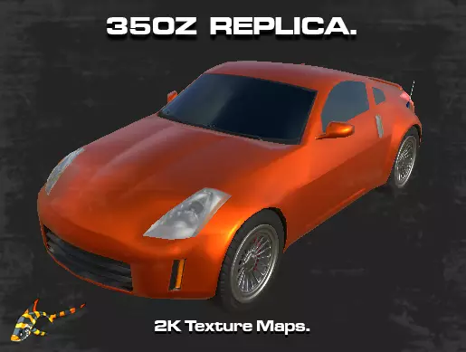 350Z REPLICA Low-poly 3D model_0