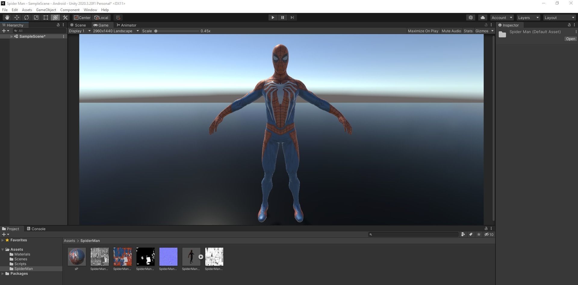 Spider Man 3D model with RGB and animation Low-poly 3D model_25