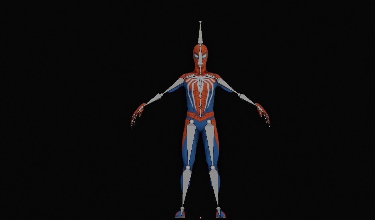 Spider Man 3D model with RGB and animation Low-poly 3D model_22