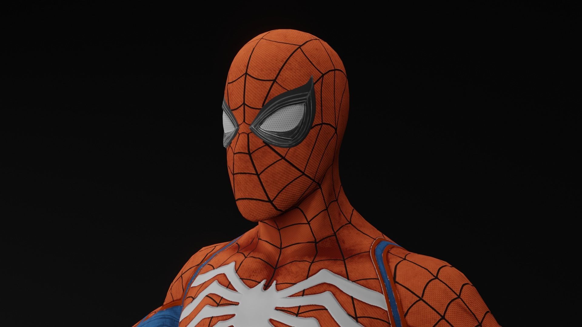 Spider Man 3D model with RGB and animation Low-poly 3D model_19