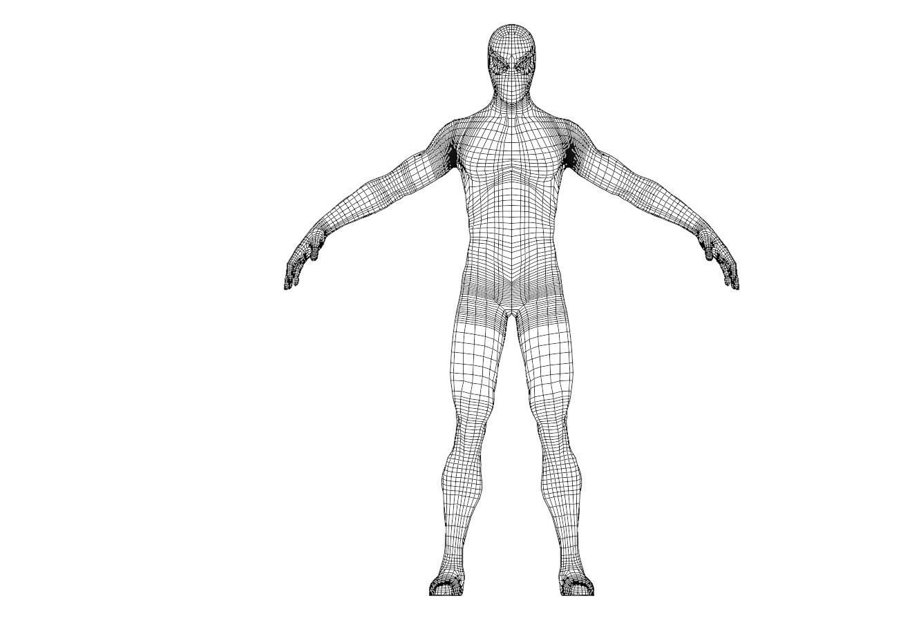 Spider Man 3D model with RGB and animation Low-poly 3D model_26
