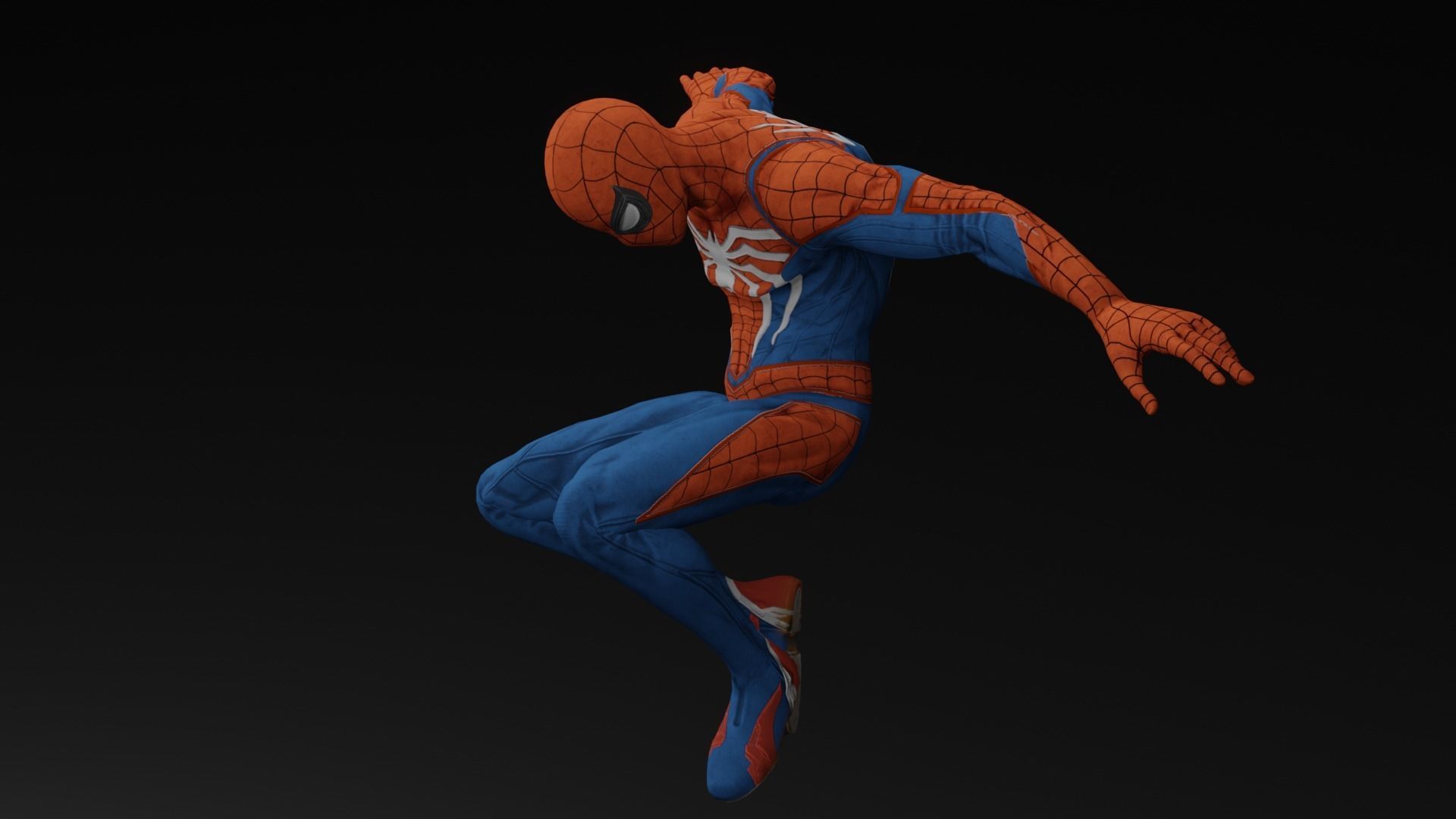 Spider Man 3D model with RGB and animation Low-poly 3D model_9