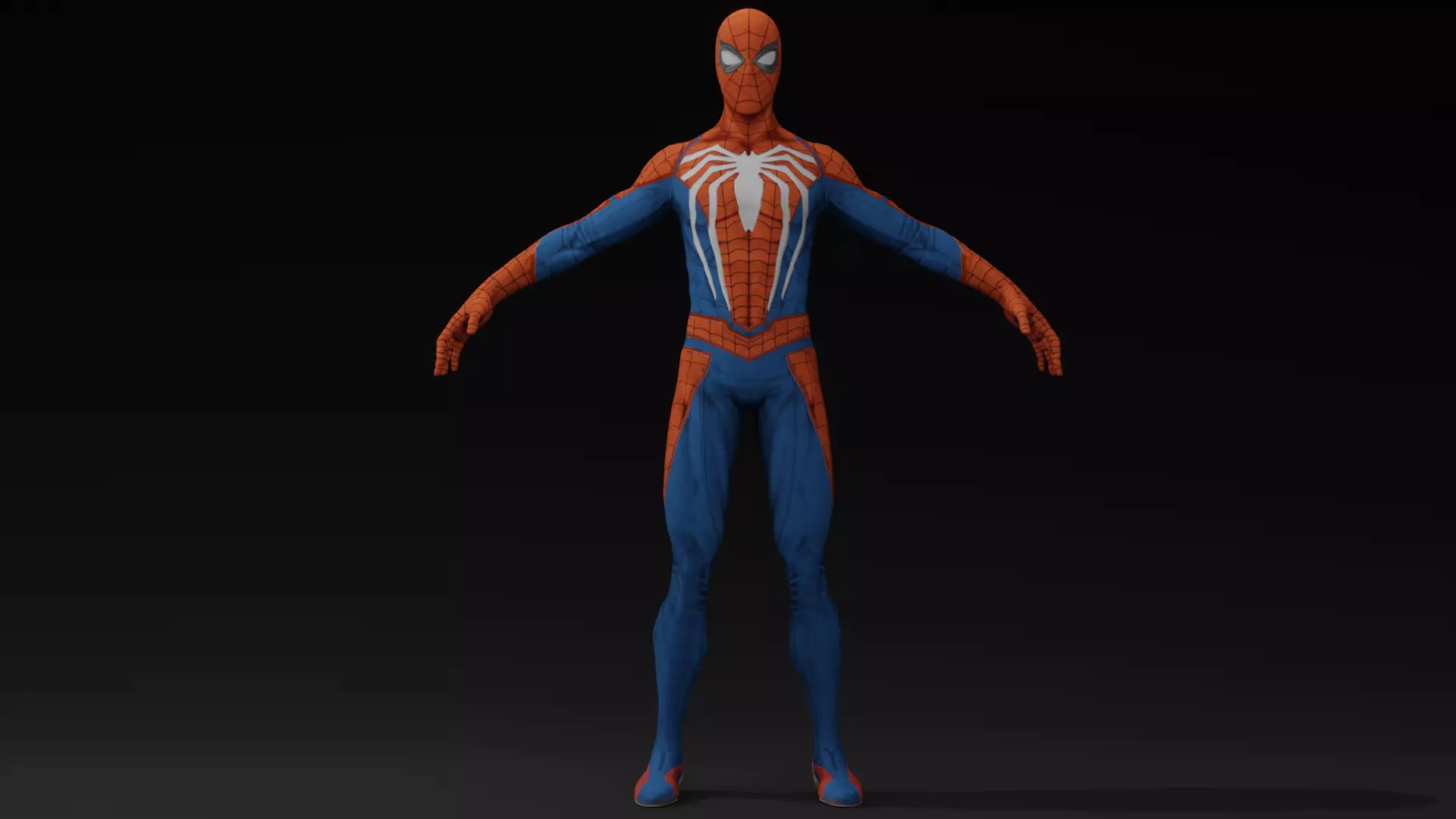 Spider Man 3D model with RGB and animation Low-poly 3D model_0