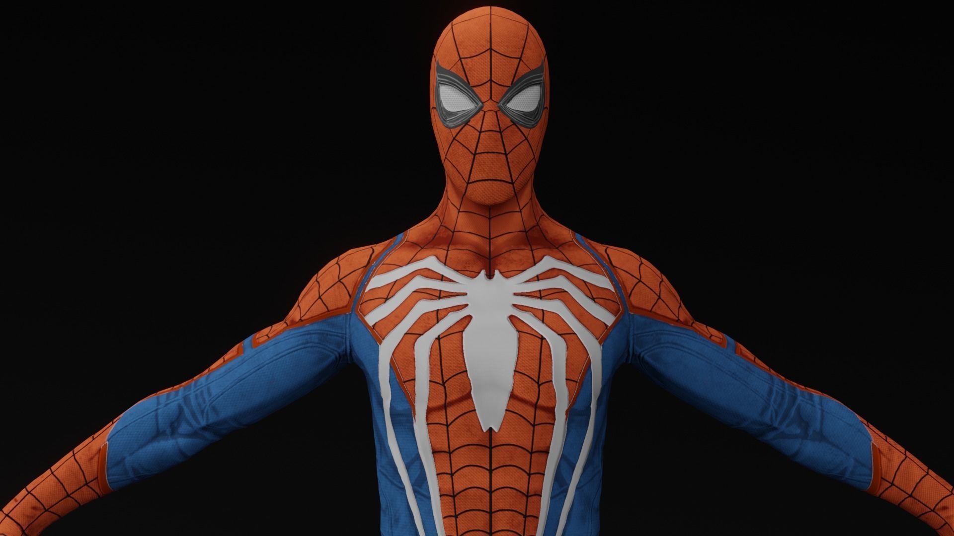 Spider Man 3D model with RGB and animation Low-poly 3D model_18