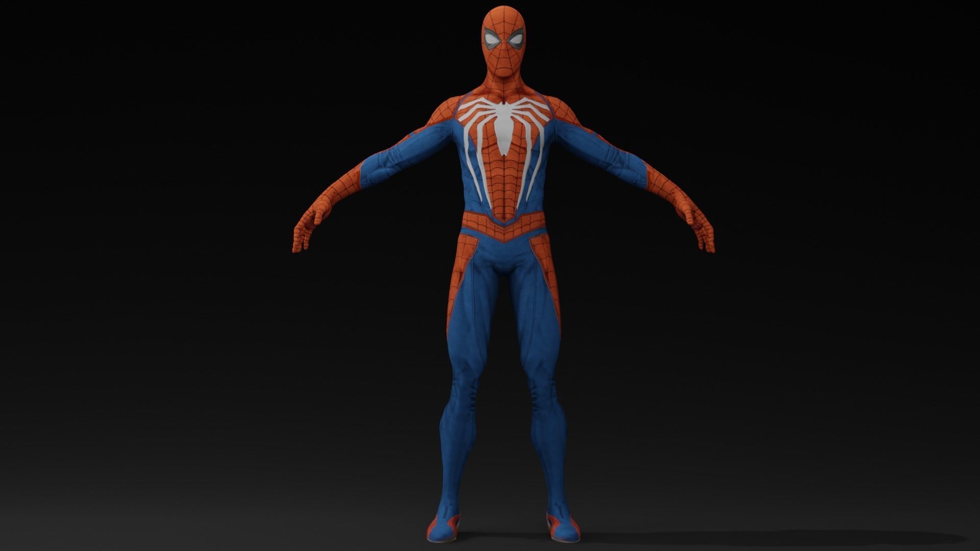 Spider Man 3D model with RGB and animation Low-poly 3D model_14