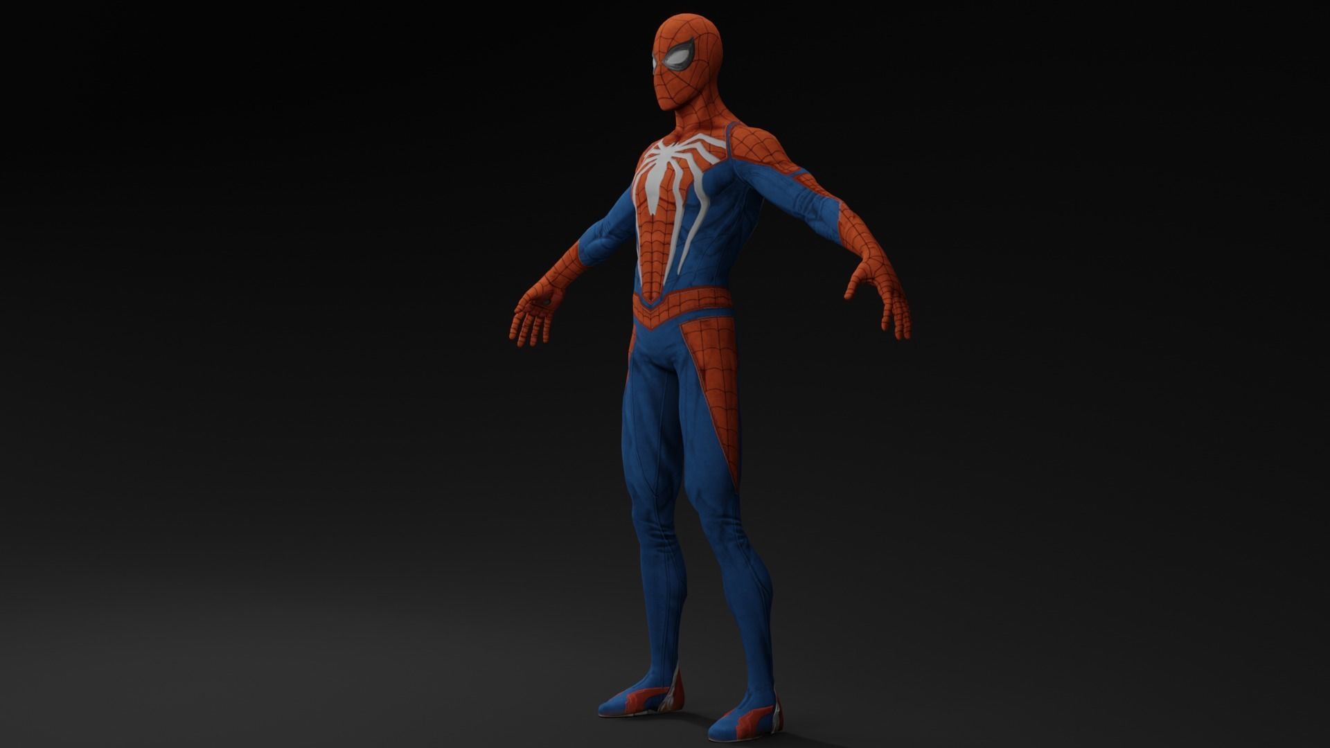 Spider Man 3D model with RGB and animation Low-poly 3D model_15
