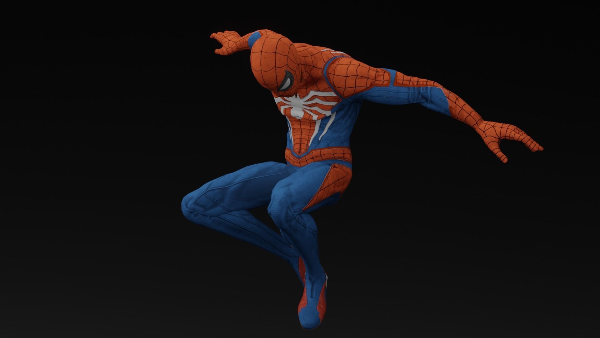 Spider Man 3D model with RGB and animation Low-poly 3D model_8