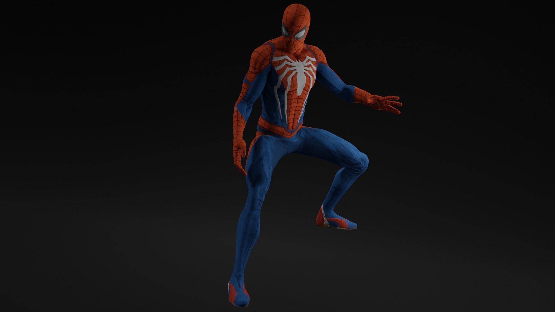 Spider Man 3D model with RGB and animation Low-poly 3D model_11