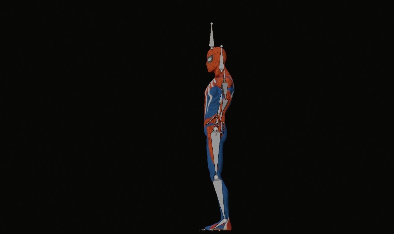 Spider Man 3D model with RGB and animation Low-poly 3D model_23
