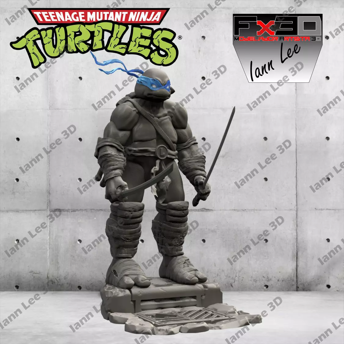 TMNT Leonardo Tortuga Ninja Fan Art 3D print model_0