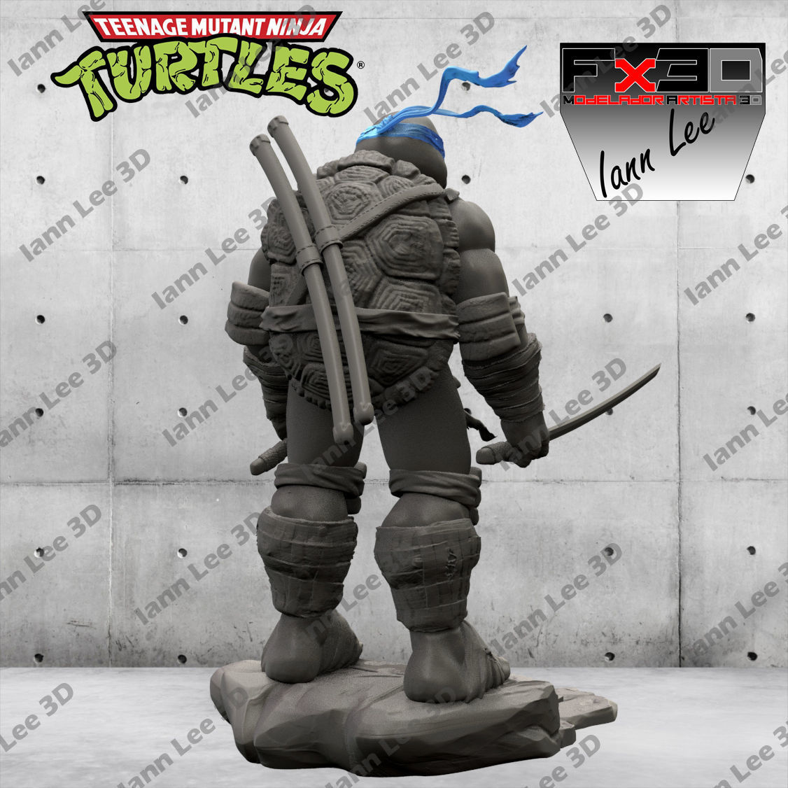 TMNT Leonardo Tortuga Ninja Fan Art 3D print model_2