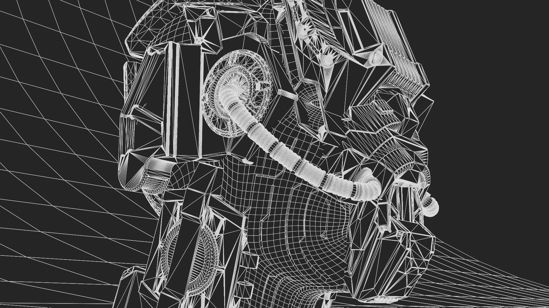 Sci-fi Character Cyborg 007 3D model 3D model_2