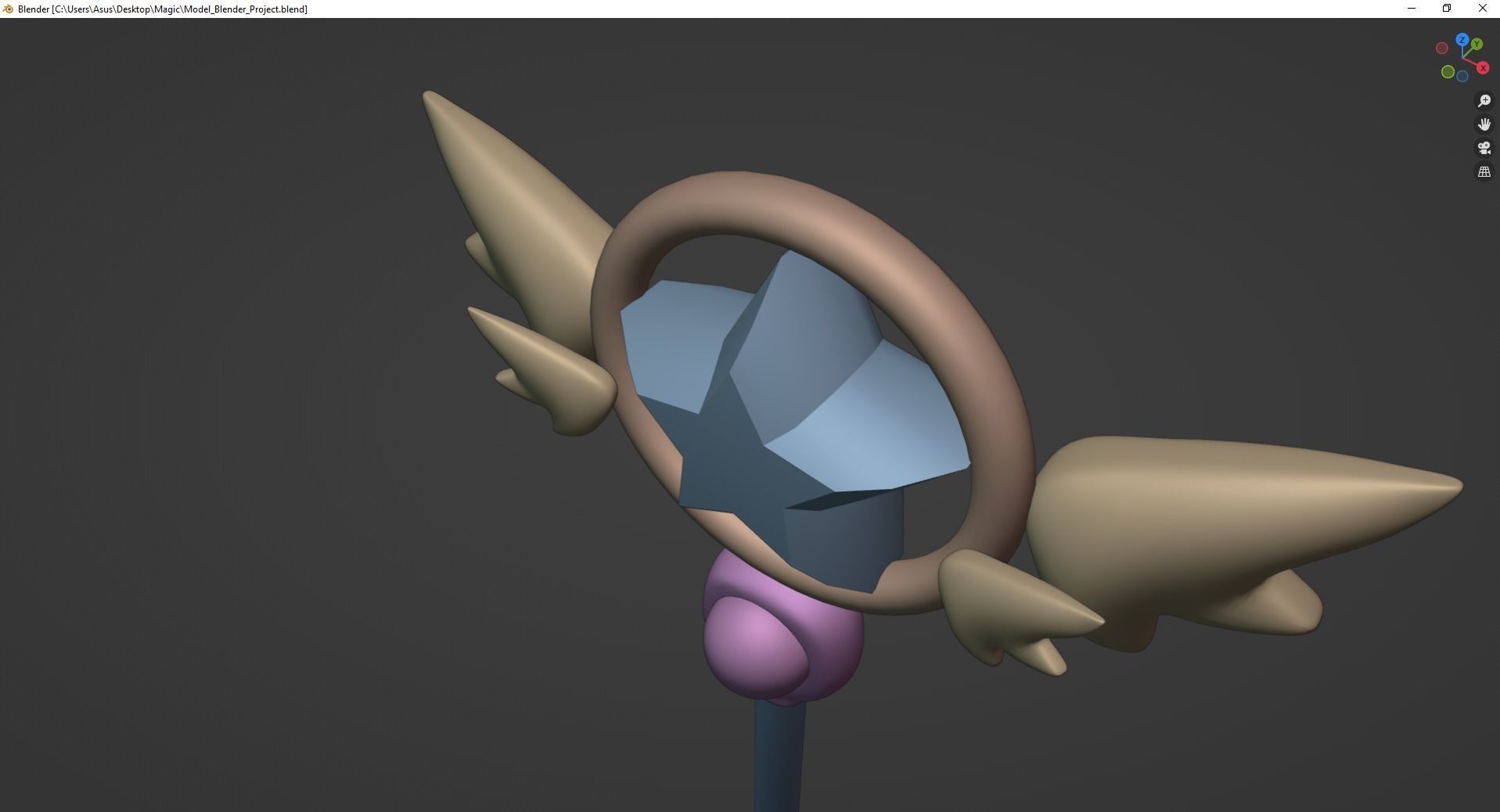 Magic Staff Toy Low-poly 3D model_11