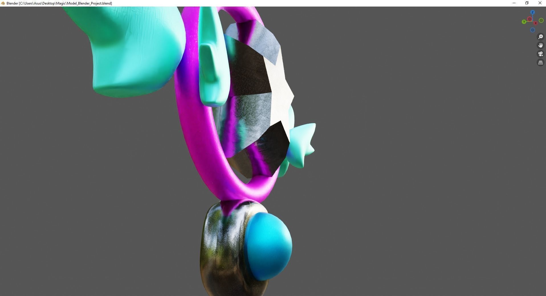 Magic Staff Toy Low-poly 3D model_13