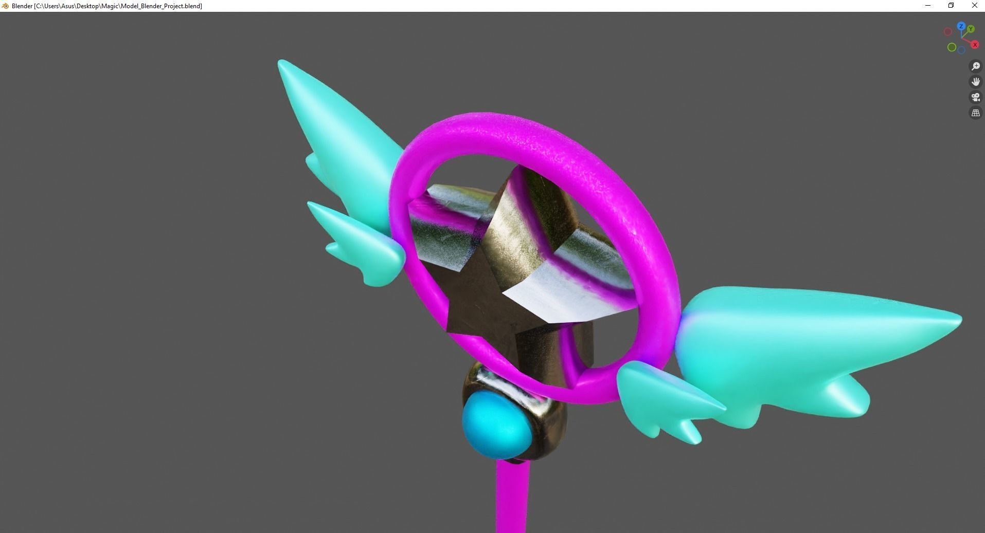 Magic Staff Toy Low-poly 3D model_20