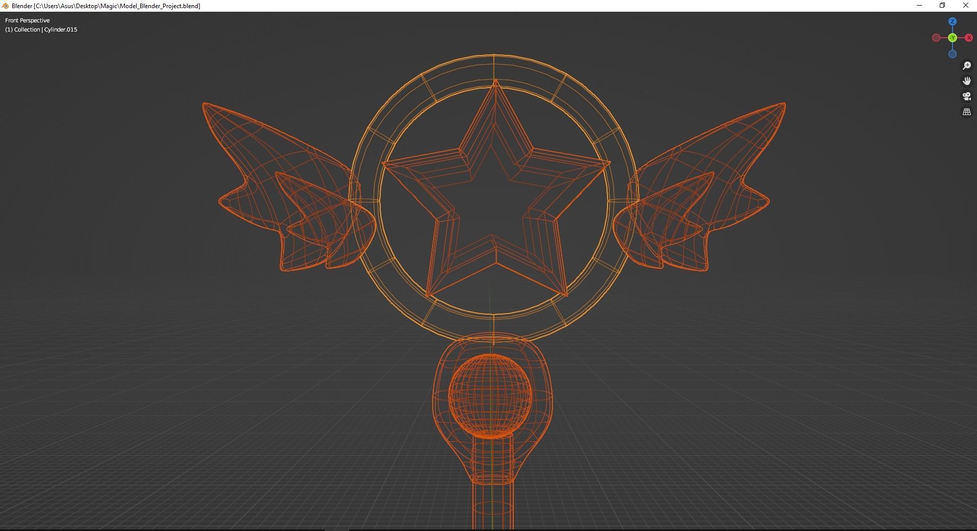Magic Staff Toy Low-poly 3D model_6
