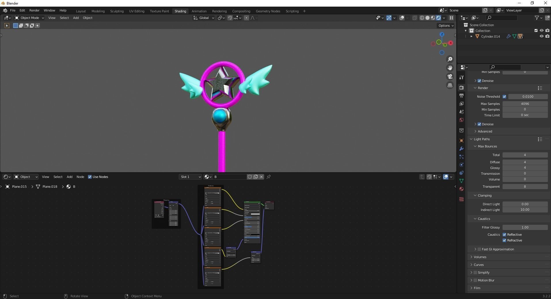Magic Staff Toy Low-poly 3D model_5