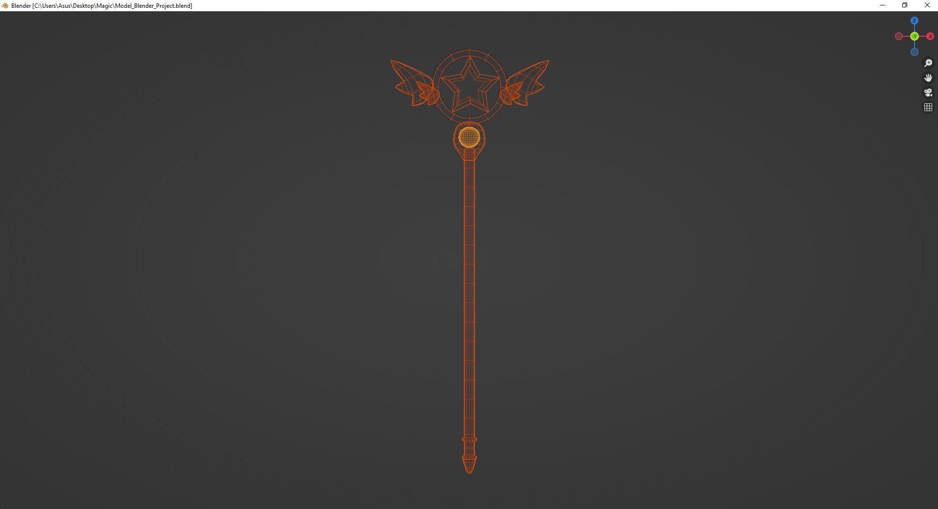 Magic Staff Toy Low-poly 3D model_18