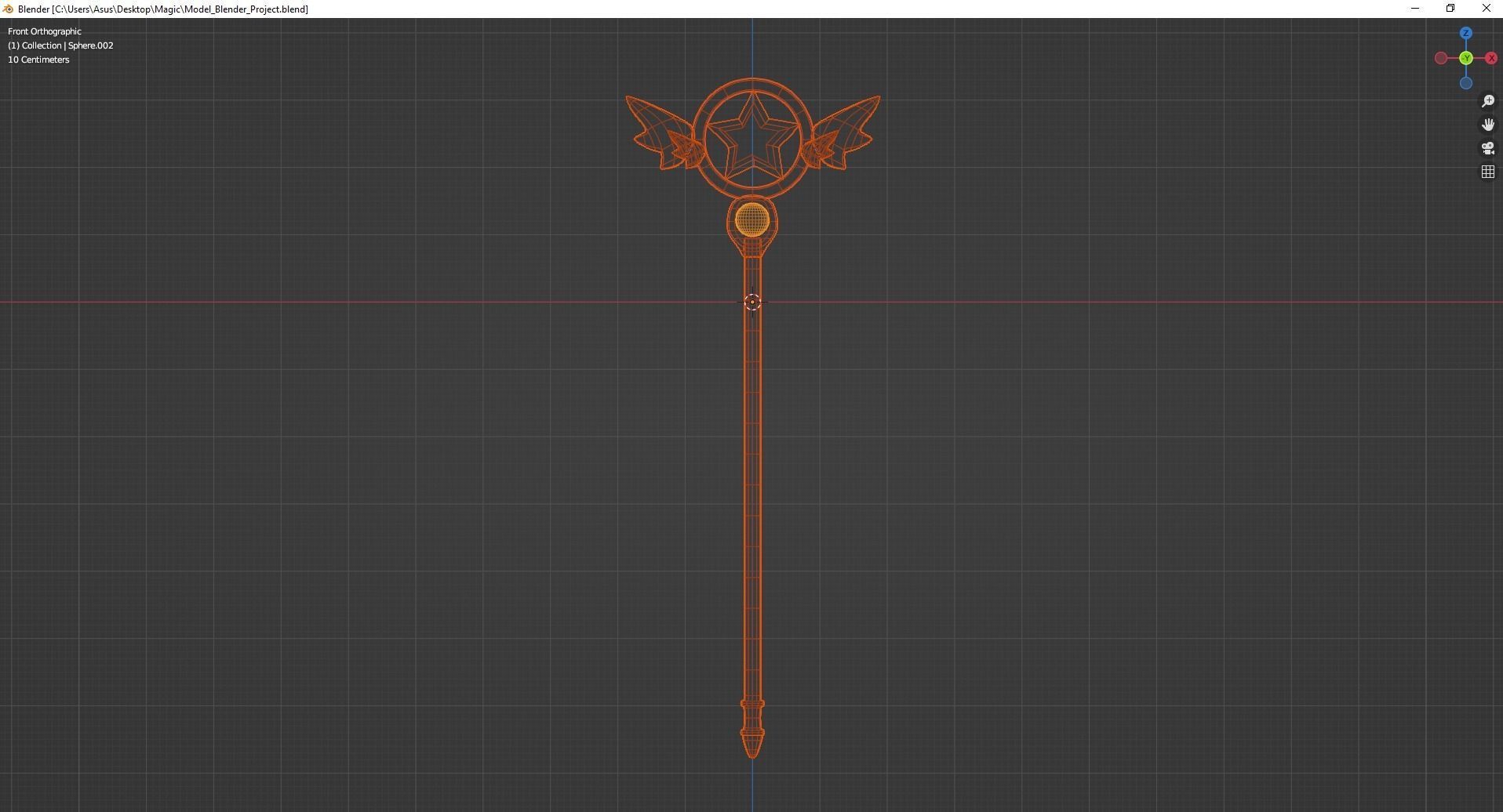 Magic Staff Toy Low-poly 3D model_12