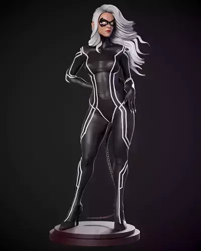 Black Cat print model 3D print model