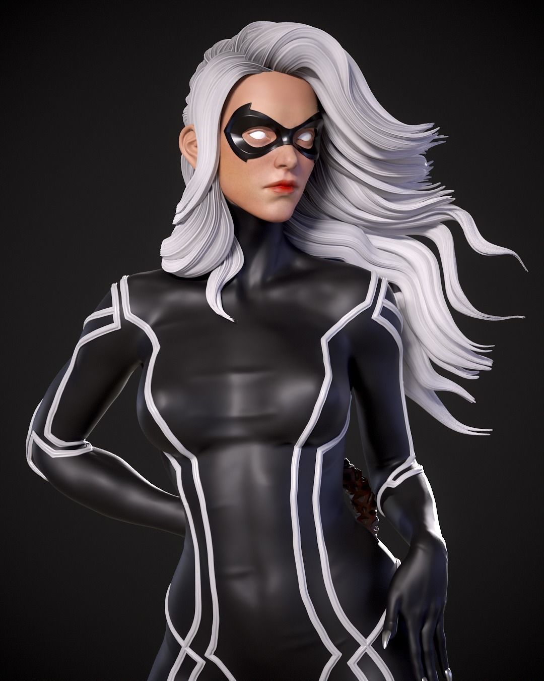 Black Cat print model 3D print model_5