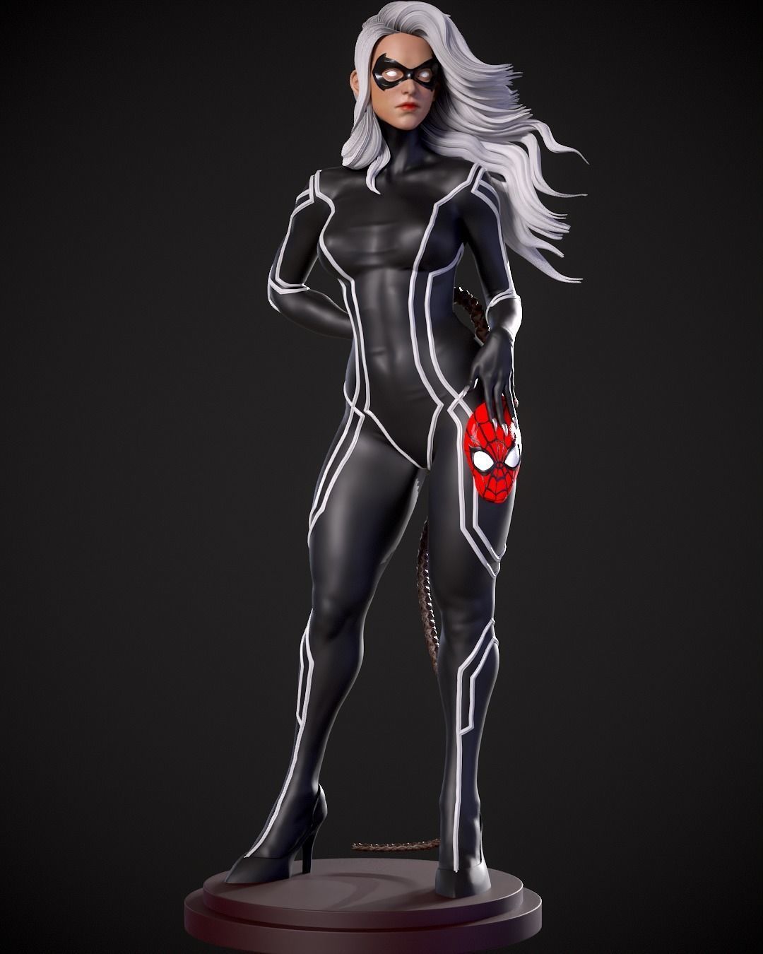 Black Cat print model 3D print model_8