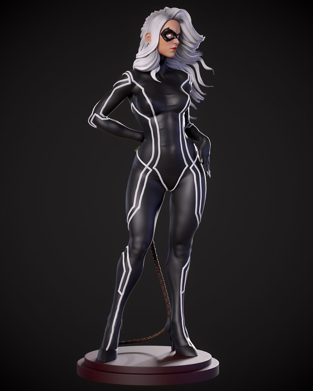 Black Cat print model 3D print model_3