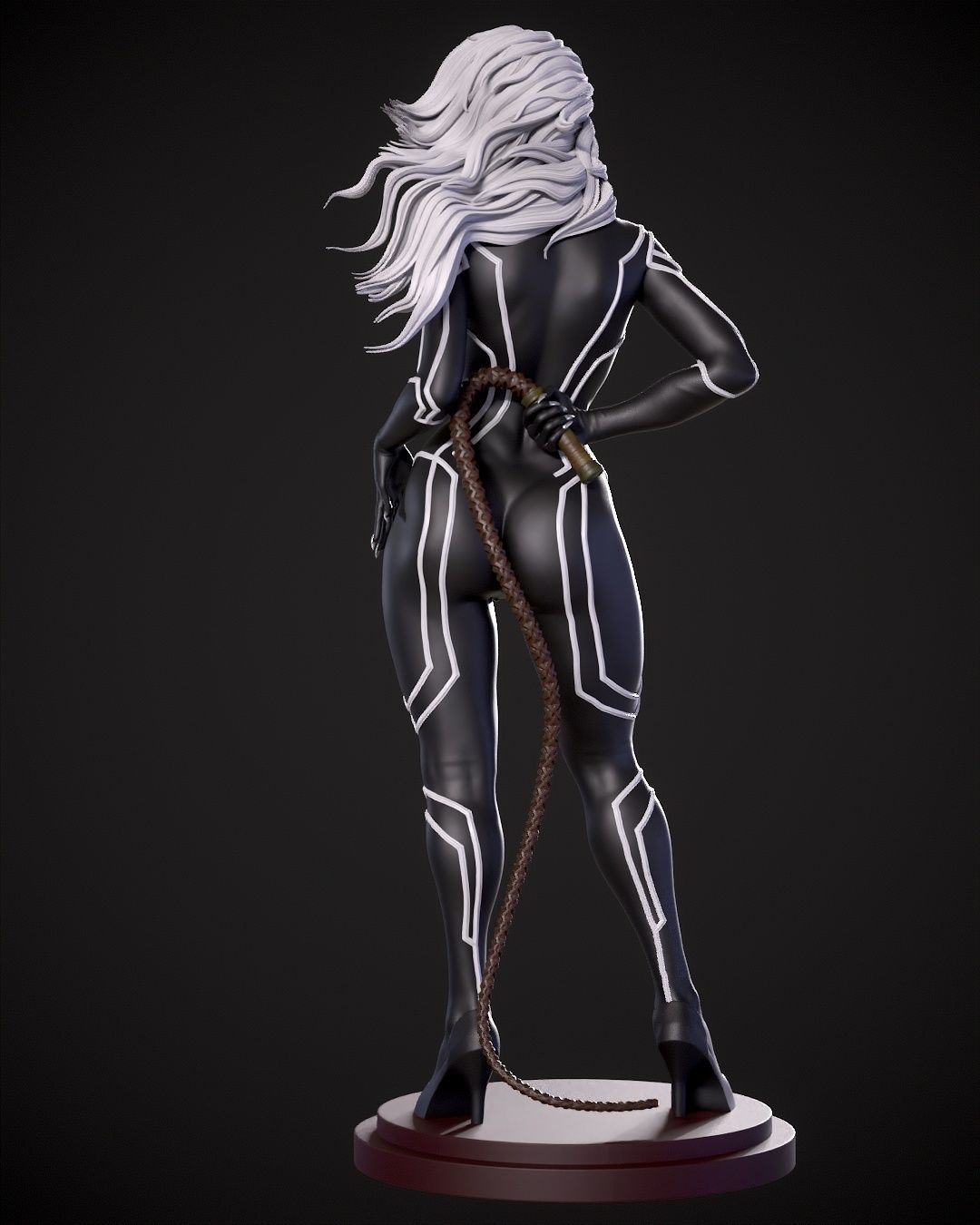 Black Cat print model 3D print model_4