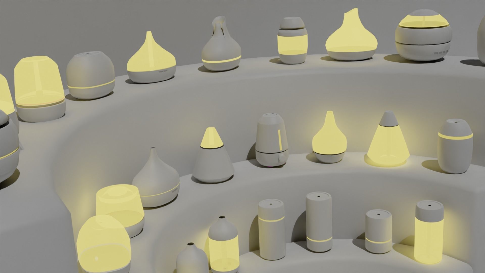 Humidifier Interior Decoration Assets Packages Low-poly 3D model_3