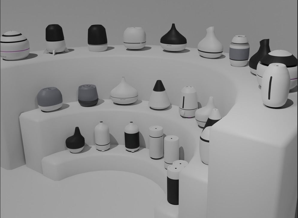 Humidifier Interior Decoration Assets Packages Low-poly 3D model_2