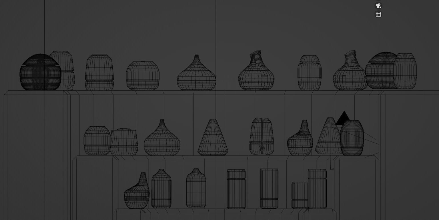 Humidifier Interior Decoration Assets Packages Low-poly 3D model_4