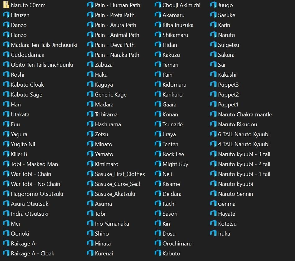 Mega Pack of Miniatures - Naruto 3D print model_2