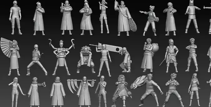 Mega Pack of Miniatures - Naruto 3D print model