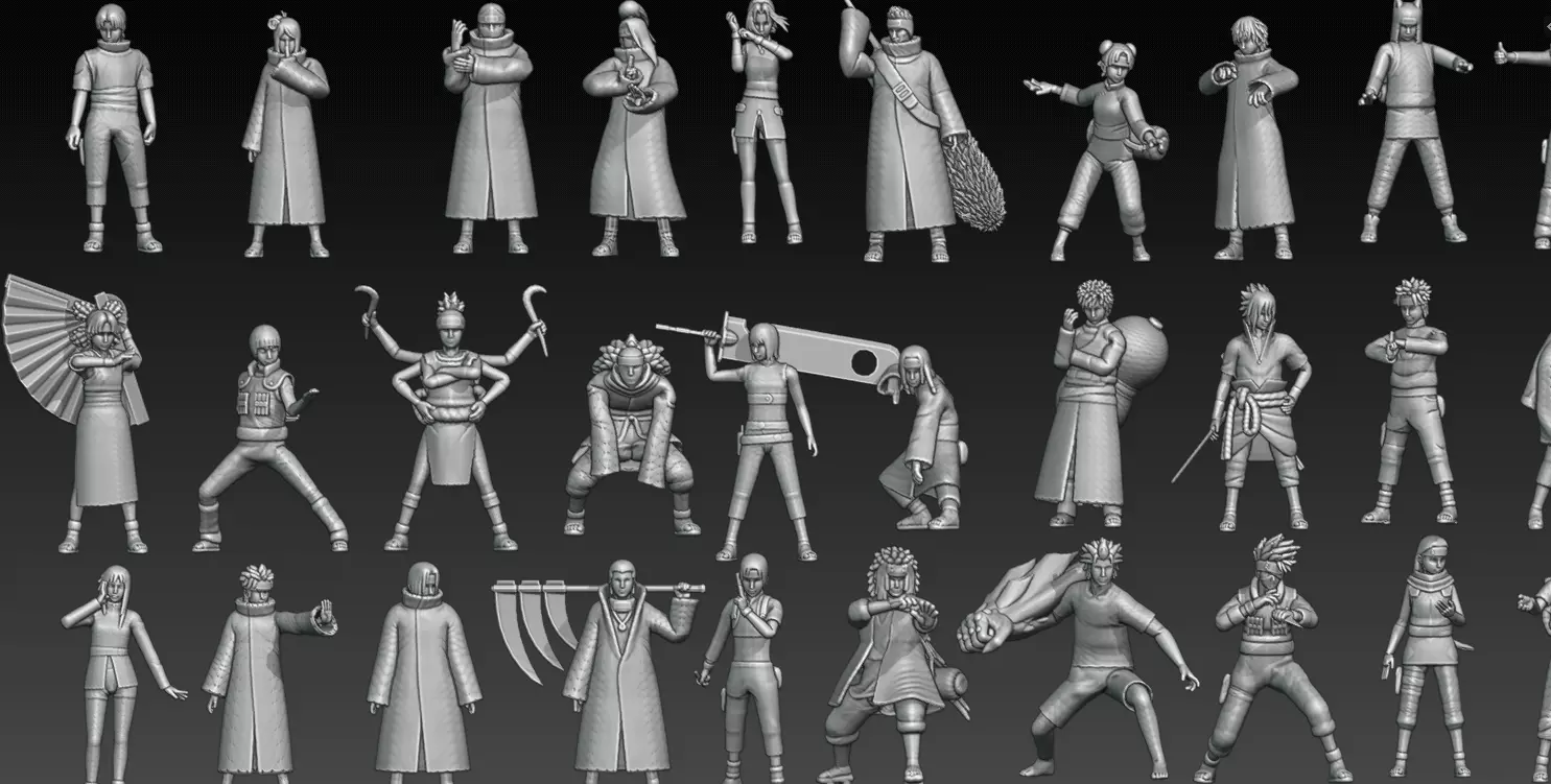 Mega Pack of Miniatures - Naruto 3D print model_0
