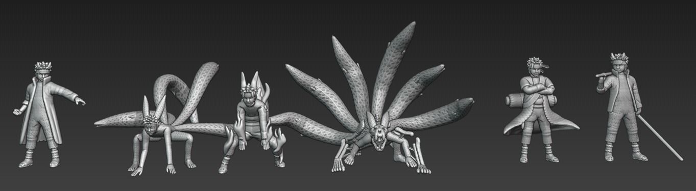 Mega Pack of Miniatures - Naruto 3D print model_1