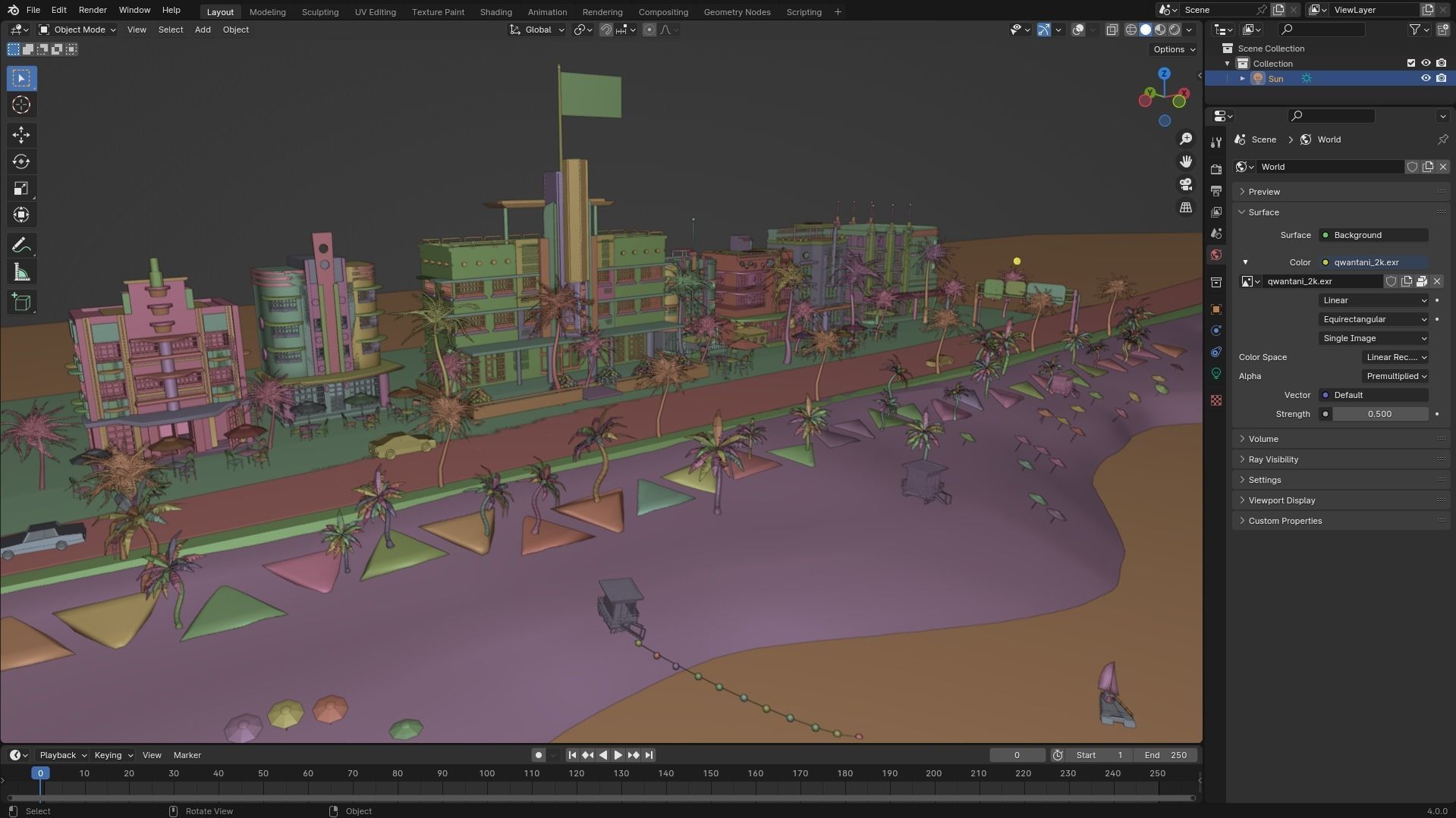 Miami City 3D model_7
